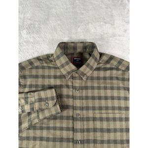 Untuckit Shirt Mens Small Regular Fit Green Plaid Performance Button Down